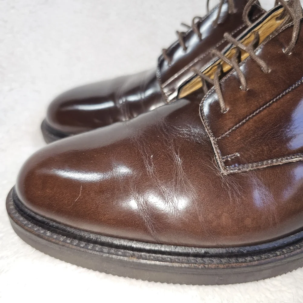 Cole Haan Mens 11 Shoes Calhoun Dress Oxford Split Toe Brown Burgundy Leather‎